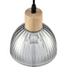 Подвесной светильник LUMION NATANA 8053/1А SUSPENTIONI LN24 E27 1*60W 220V дерево/смоки металл/стекло 8053/1A